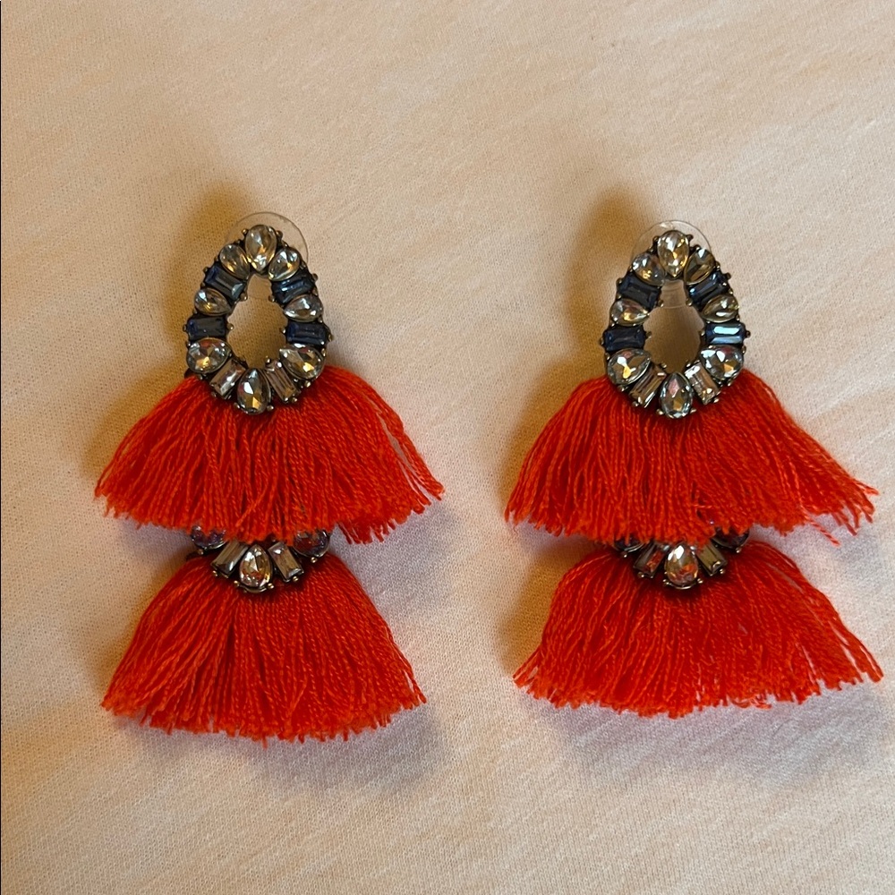 BaubleBar Fringe Tiered Gemstone Earrings